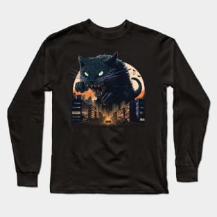 Attack of Kaiju Cat Long Sleeve T-Shirt